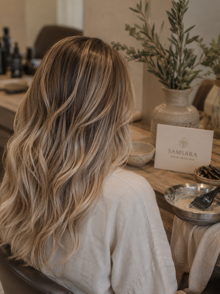 mechas rubios peluqueria madrid fuenlabrada